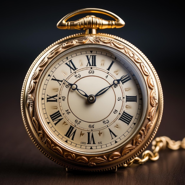 Generatieve illustratie van Antique Pocket Watch op witte achtergrond