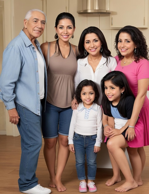 generations of a hispanic family