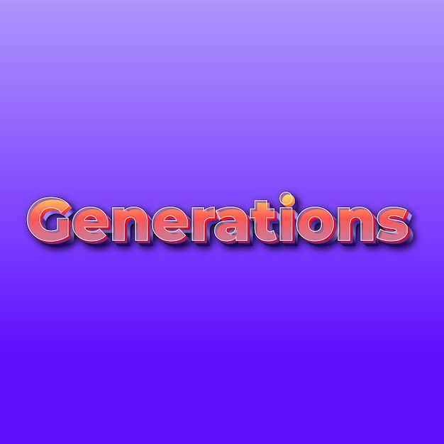 Generationstext effect jpg gradient purple background card photo