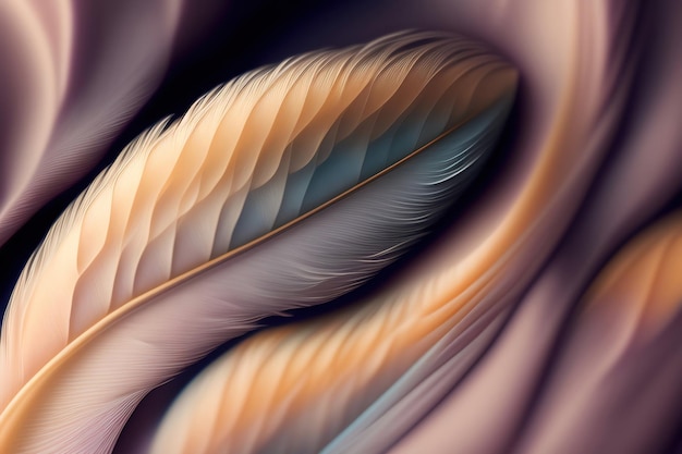 Generative AI Abstract feathers background feather texture wallpaper