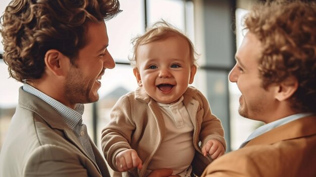 Generative AI allows two men to spend time with their little son