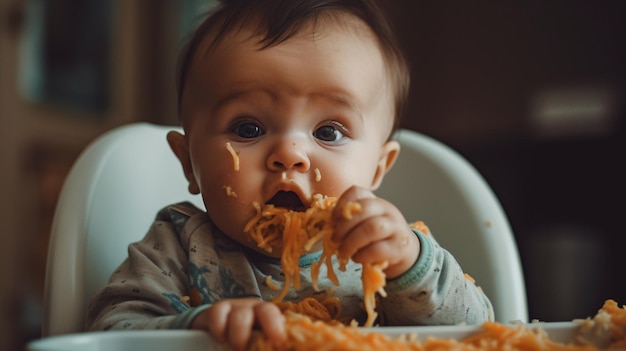 赤ちゃんが食べる生成 AI