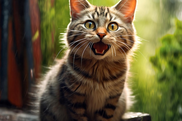 제너레이티브 AI 아름다운 갈색 고양이