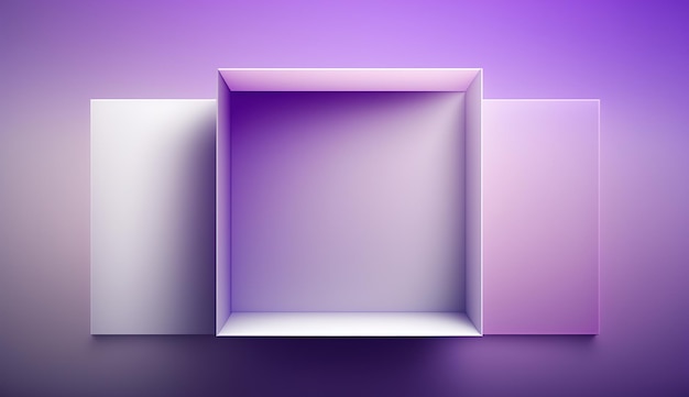 Generative AI Beautiful gradient scene landscape with light purple digital lavender color