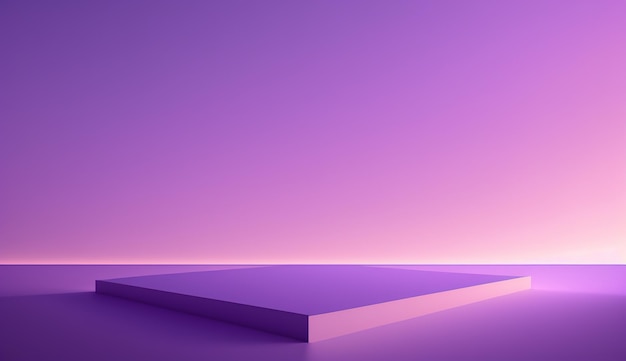 Генеративный искусственный интеллект Красивый градиентный ландшафт сцены со светло-фиолетовым цифровым лавандовым цветом
