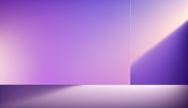 Генеративный искусственный интеллект Красивый градиентный ландшафт сцены со светло-фиолетовым цифровым лавандовым цветом