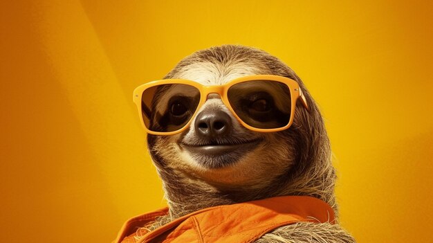 Солнцезащитные очки Chillin' Sloth с генеративным искусственным интеллектом и пастельные тона