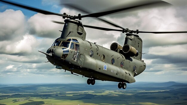 Generative AI a chinook helicopter