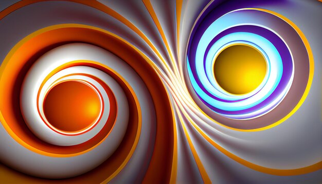 Генеративный ИИ Хроматический синтез Абстрактный фон с двумя яркими цветами