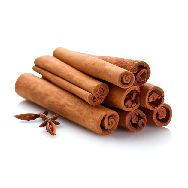 Generative AI Cinnamon Sensations Raw and Powdered Spice Burst with Fragrant Aroma Culinary Del