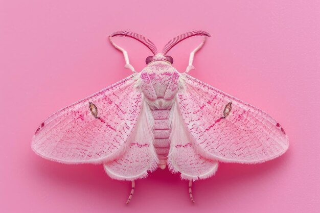 Generative AI Close up portrait of pink insect macro photography super detail and fantasy