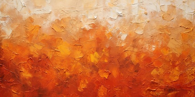 Generative AI Closeup of impasto abstract rough autumn colors art painting texture