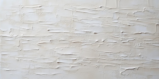 Generative AI Closeup of impasto abstract rough white art painting texture