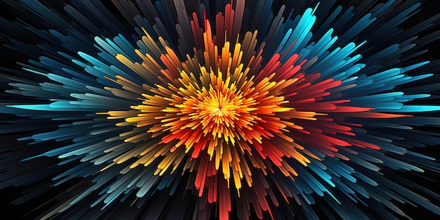 Photo generative ai colorful fireworks in the dark background festive holiday concept