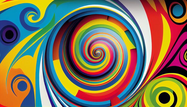 Generative ai colorful whirlwind a spirited and vibrant wallpaper design