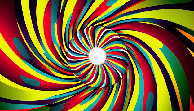 Generative AI Colorful Whirlwind A Spirited and Vibrant Wallpaper Design