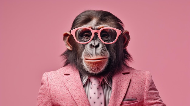 Generative AI Cool Chimp Sunglasses Style