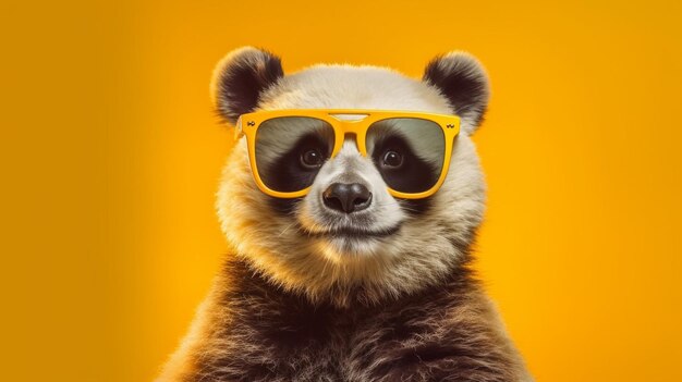 Photo generative ai cool panda vibes