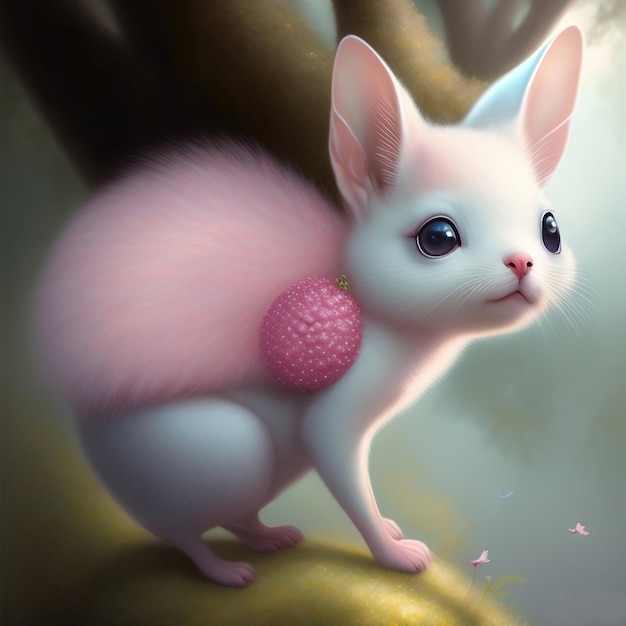 Generative AI cute fantasy animal for children story book