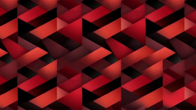 Generative AI Dynamic Geometric Pattern in Shades of Red and Black