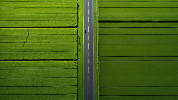 農園の景色 農地の景色 美しい田舎の田舎の道