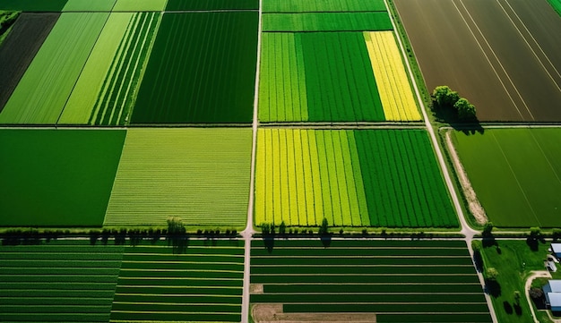 Generative ai farm paesaggio campi agricoli bellissima campagna campagna