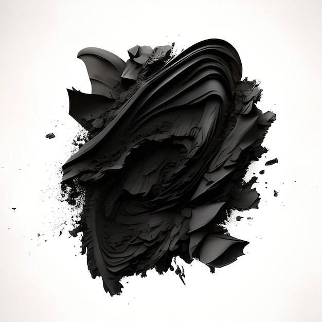 generative ai feather ink art illustration smoke design woman vector pattern grunge black