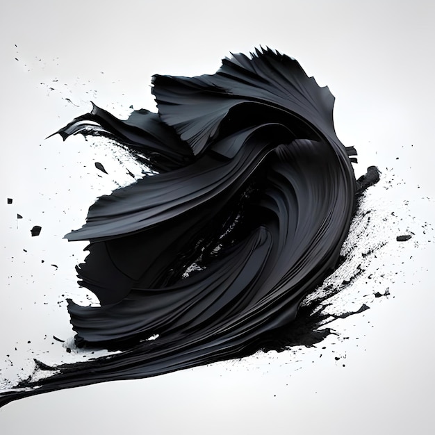 generative ai feather ink art illustration smoke design woman vector pattern grunge black