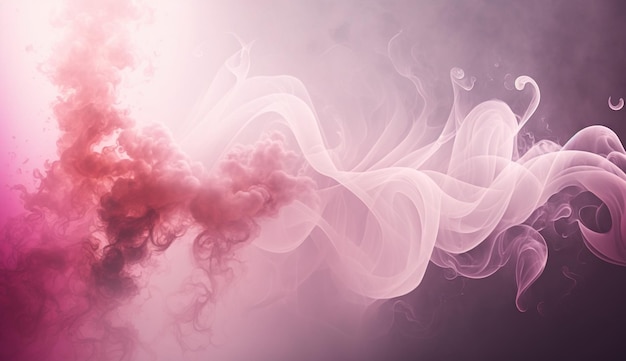 Generative AI Flowing light pink viva magenta smoke with splashes Soft fluid banner