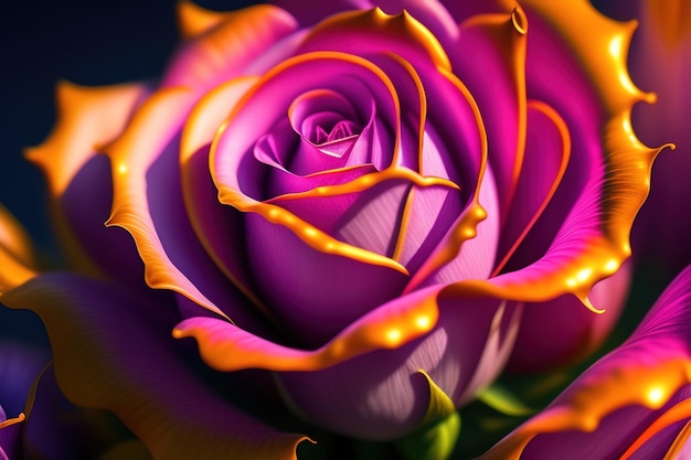 Фото Генеративный ai свежие розы, цветы розового цвета крупным планом