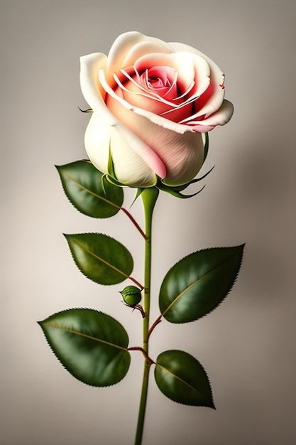 Генеративный AI Свежие розы, цветы розового цвета крупным планом