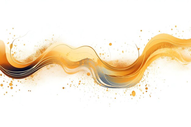 Generative AI Golden Elegance Vector Abstract Illustration of Watercolor and Gold Splash Radiati