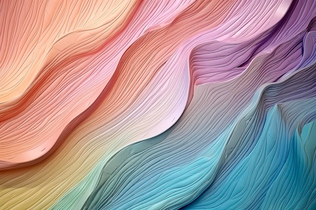 Generative AI illustration of Abstract white and colors background with textures and reliefs