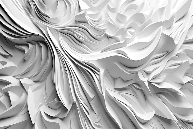 Generative AI illustration of Abstract white and colors background with textures and reliefs