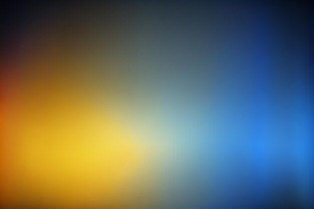 Generative ai illustration of blurred gradient background of bright yellow and blue color