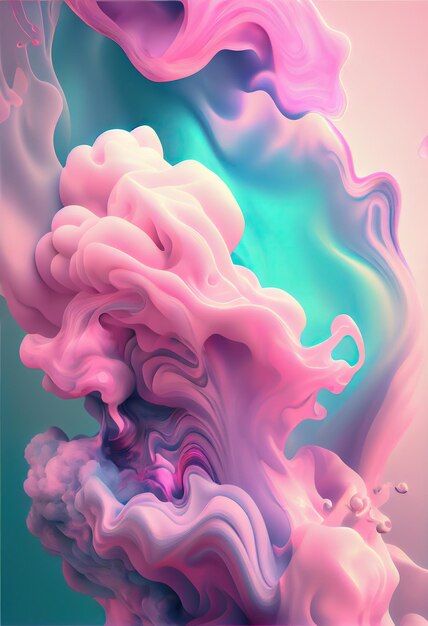 Premium Photo | Generative ai illustration of delicate abstract pastel ...