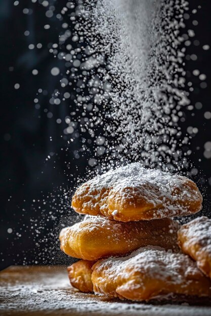 Generative AI illustration of delicious beignets