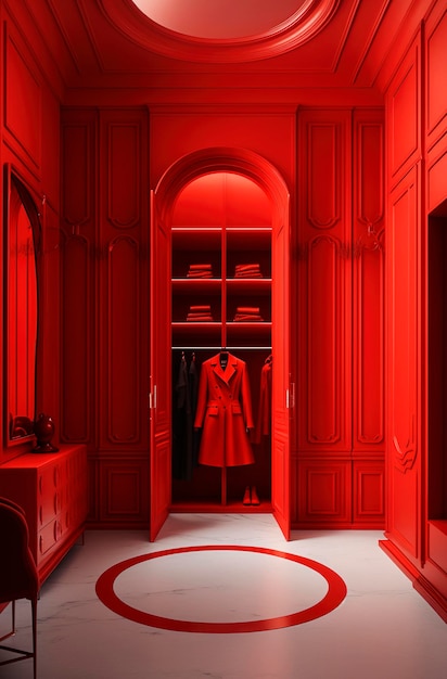 Generative AI illustration of Luxury Stores decorated in different colors with beautiful interior design