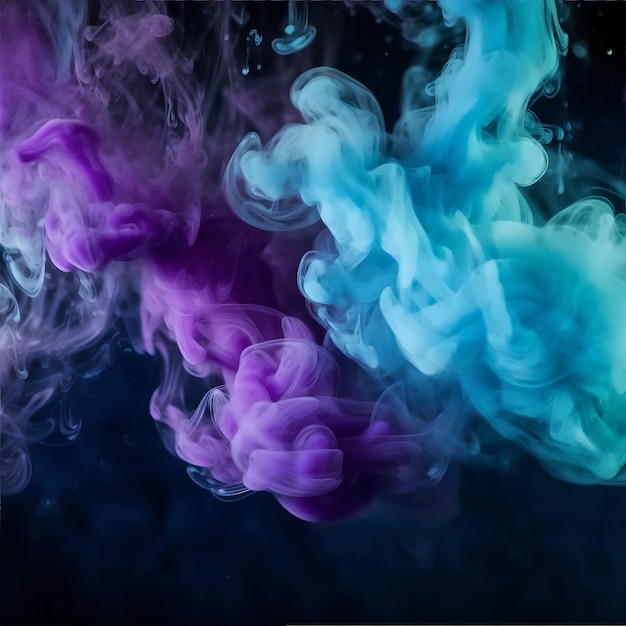 Фото Генеративный искусственный интеллект текстуры тумана цвет дыма краска водная смесь таинственное грозовое небо