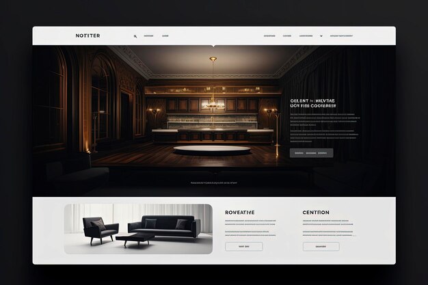写真 家具のウェブショップページの生成的aiイラスト ecommerceコンセプト
