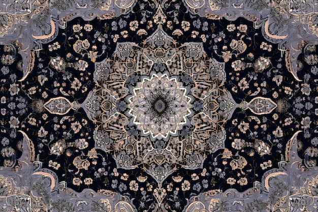 Generative AI illustration Retro Persian Carpet Design in different colors