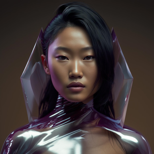 Generative ai illustration scifi futuristic humanoid robot