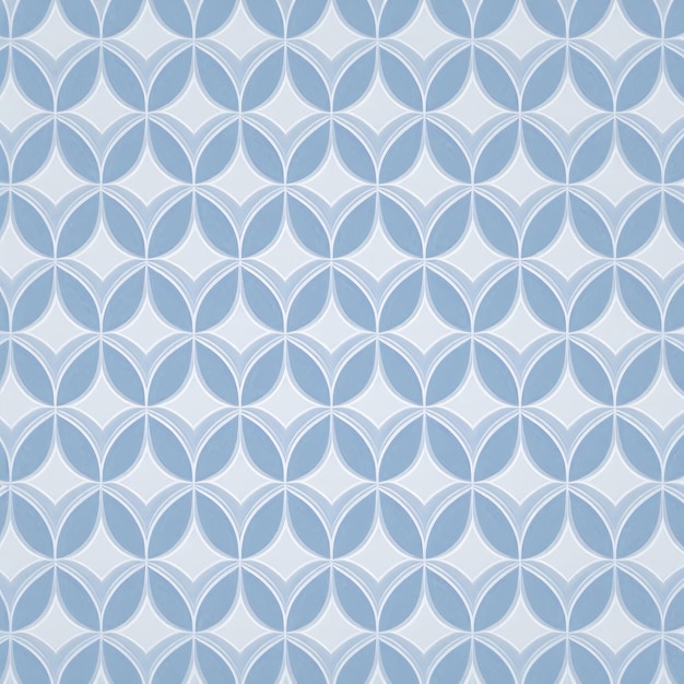 Photo generative ai illustration of seamless wallpaper with simple blue and white geometric pattern