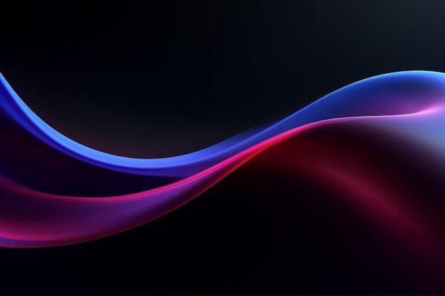 Generative AI An image of a purple and blue glowing surface on a dark background