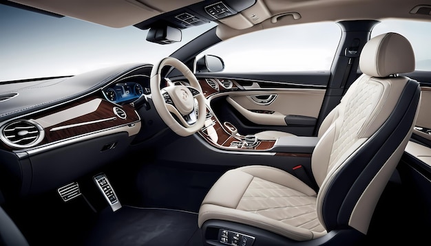 Photo generative ai the image shows the interior of a luxury car