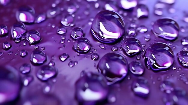 Generative AI Lavender color Texture of light violet purple gel with drops and waves