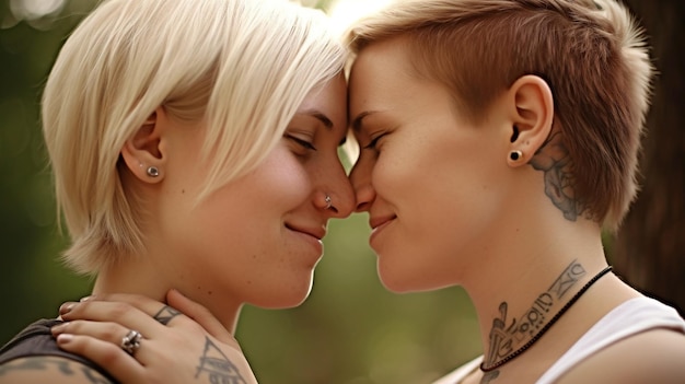 Generative AI lesbian couple