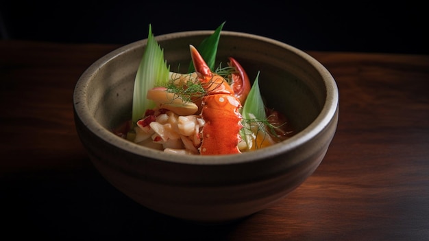 Generative AI lobster ginger and scallions