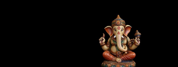 Generative AI Lord Ganesha는 Ganesh Diwali 배너를 축하합니다.