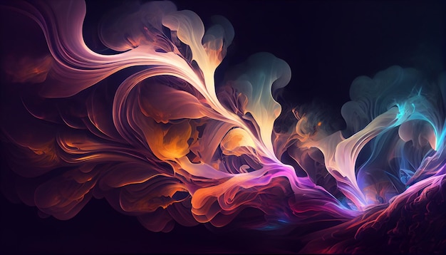 Generative AI Luminous Symphony An Ethereal and Dreamlike Abstract Wallpaper